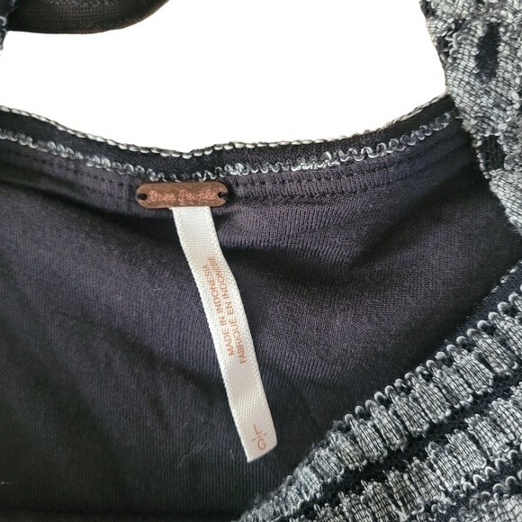 Free People Black and Gray Mini Dress - Picture 5 of 5